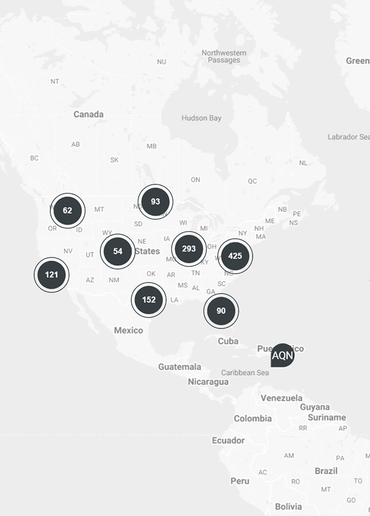Map of fellowship centers